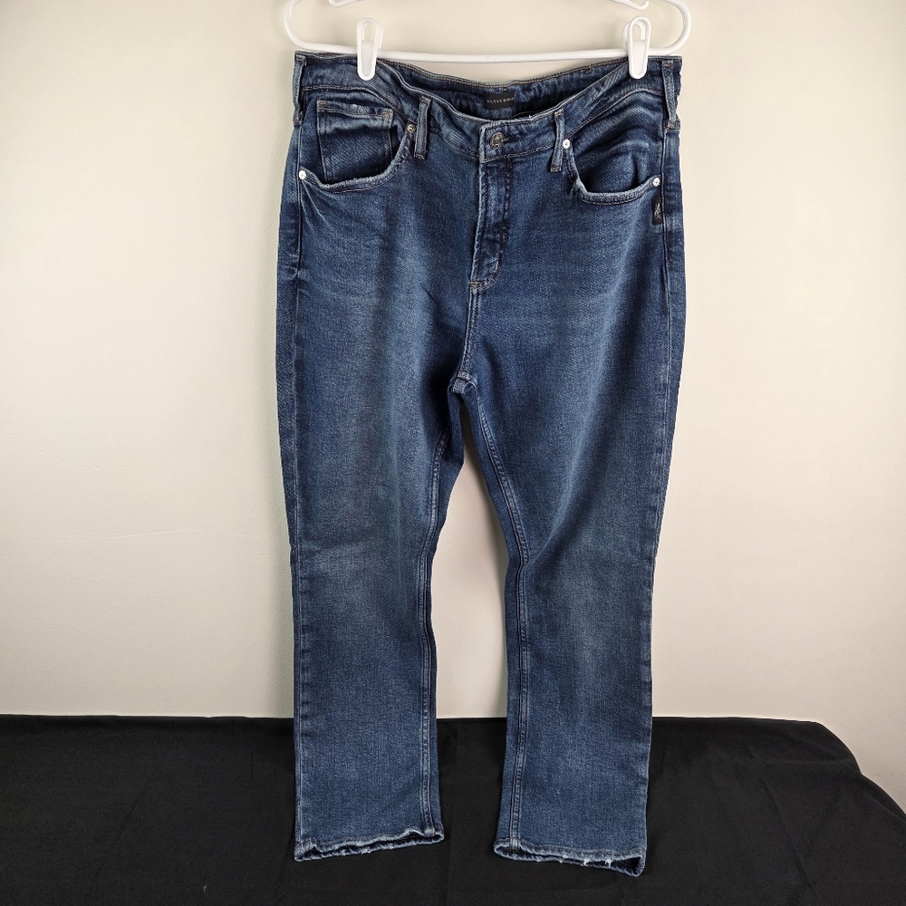 Silver Jeans Beau Jeans Womens 34x28 Medium Wash Blue Cotton Stretch